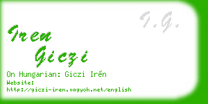 iren giczi business card